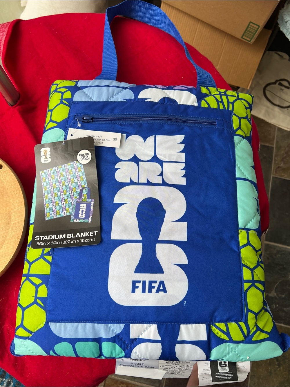 FIFA 'We Are One' Blue Stadium Blanket Tote